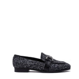 Slippers in lana cotta con accessorio.