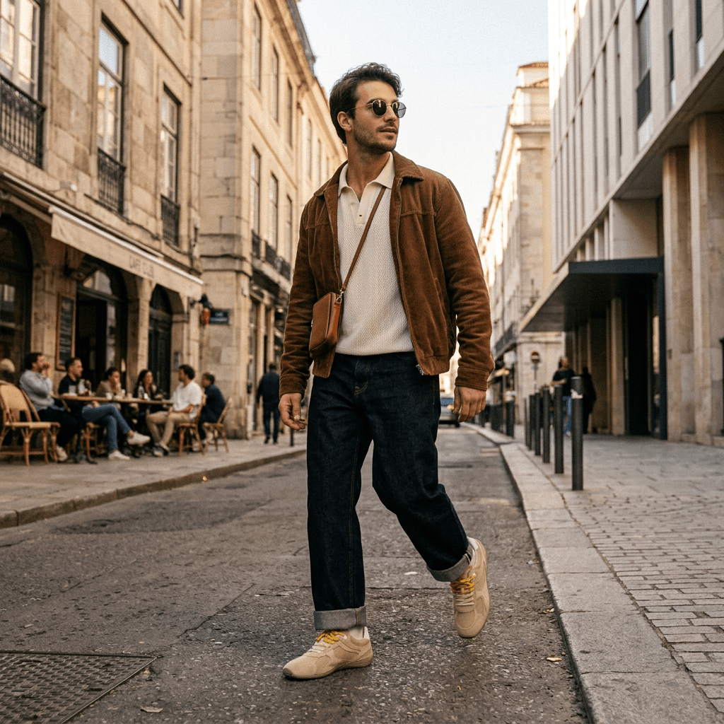 Sneakers Ambitious in camoscio e canvas beige - TreemmeCreazioni