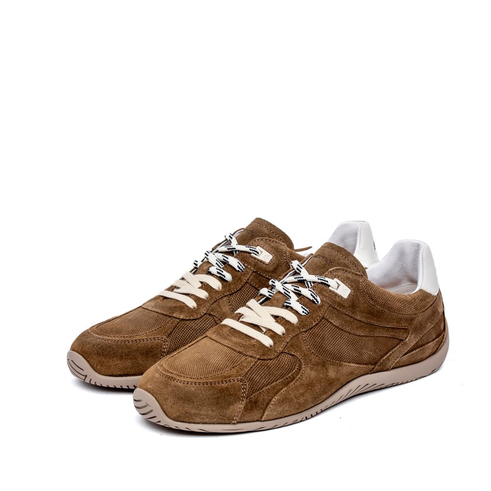 Sneakers Ambitious in camoscio e canvas tobacco - TreemmeCreazioni