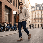 Sneakers Ambitious in camoscio e canvas tobacco - TreemmeCreazioni