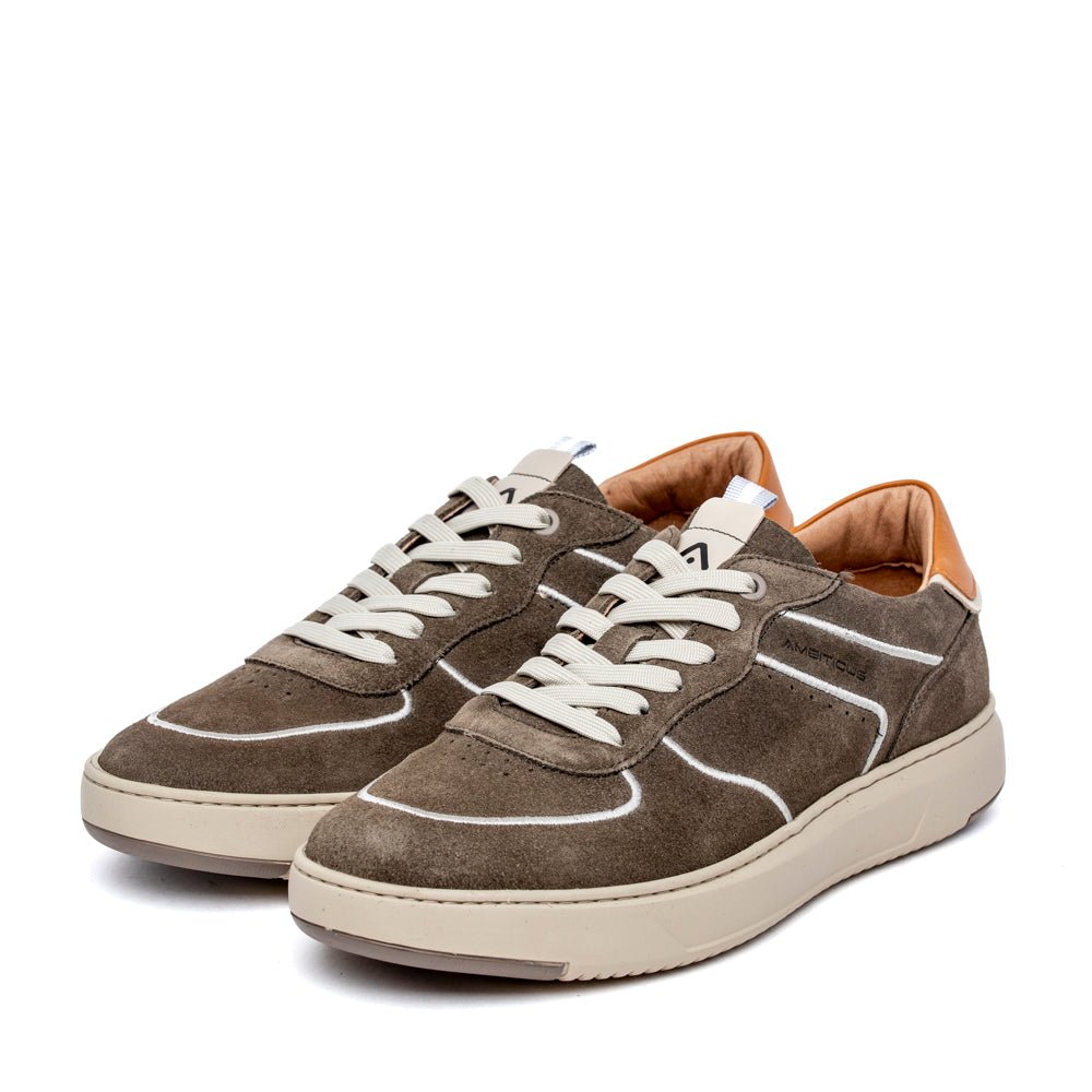 Sneakers Ambitious in camoscio rasato verde kaki - TreemmeCreazioni