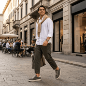 Sneakers Ambitious in camoscio rasato verde militare - TreemmeCreazioni