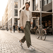 Sneakers Ambitious in pelle burro e camoscio - TreemmeCreazioni