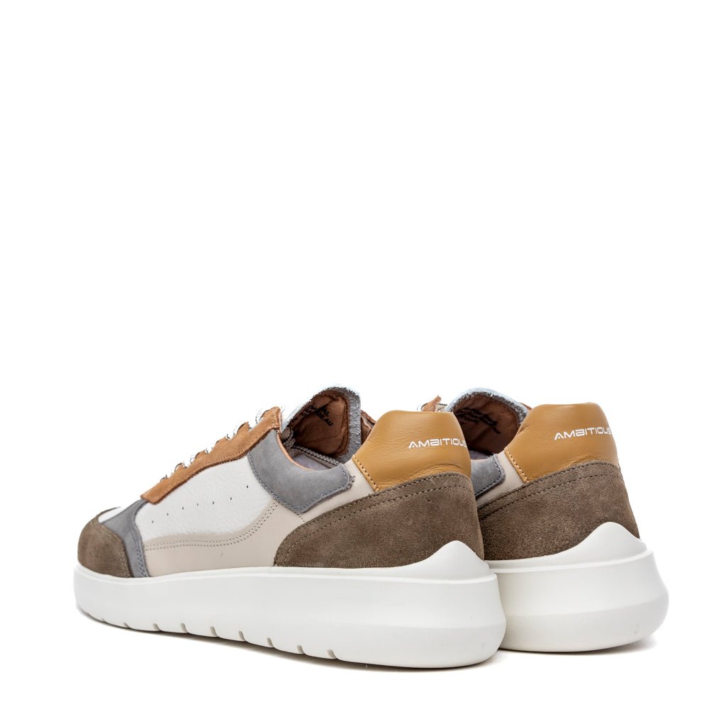 Sneakers Ambitious in pelle burro e camoscio - TreemmeCreazioni