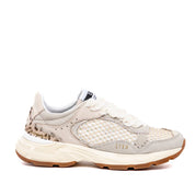 Sneakers fondo volume in camoscio e rete strass. - TreemmeCreazioni