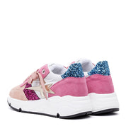 Sneakers in camoscio e glitter con fondo volume. - TreemmeCreazioni