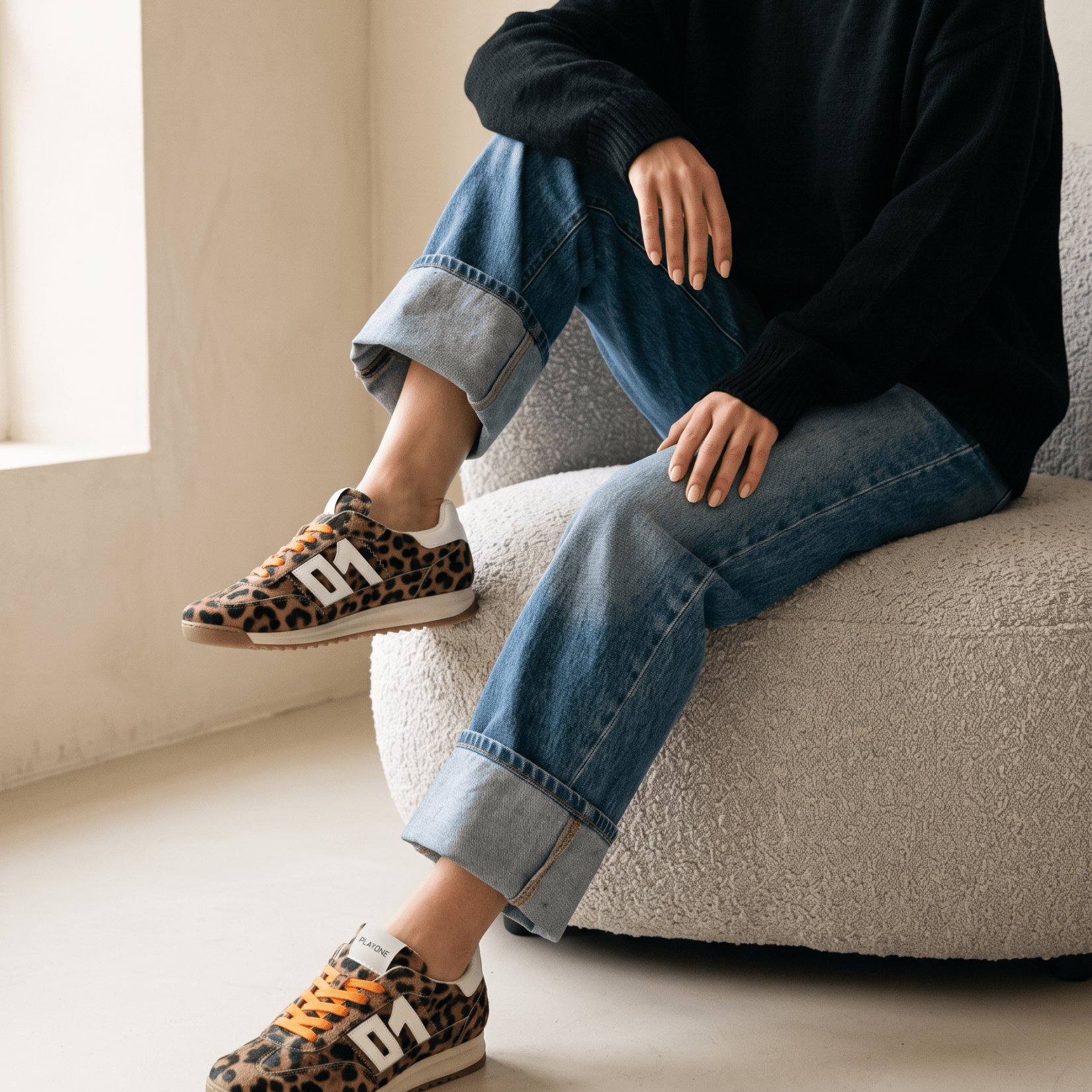 Sneakers in cavallino maculato e glitter. - TreemmeCreazioni