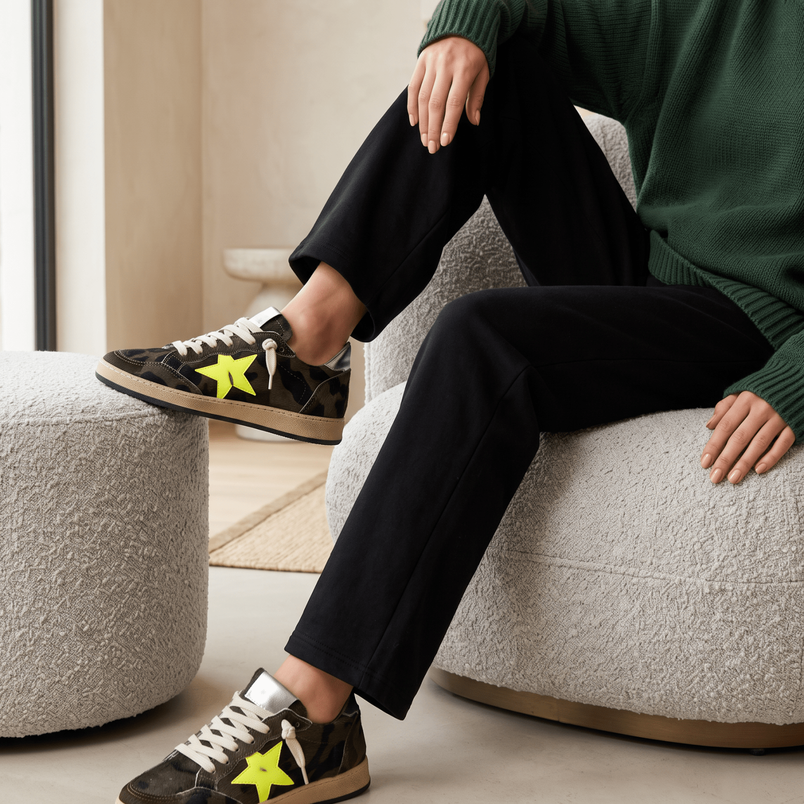 Sneakers in cavallino militare con stella - TreemmeCreazioni