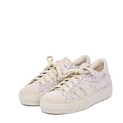 Sneakers in glitterone rosa e camoscio beige - TreemmeCreazioni