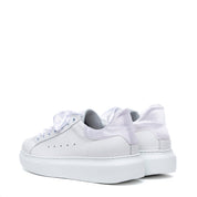 Sneakers in nappa bianca con laccio in raso - TreemmeCreazioni