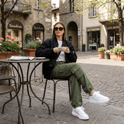 Sneakers in nappa bianca con laccio in raso - TreemmeCreazioni
