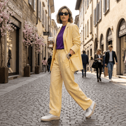 Sneakers in nappa bianca con laccio in strass - TreemmeCreazioni