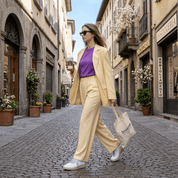 Sneakers in nappa bianca con laccio in strass - TreemmeCreazioni