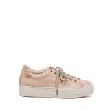 Sneakers in nappa rosa cipria greige.