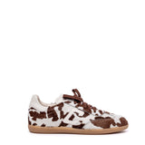 Sneakers in pelle e cavallino stampa cow.
