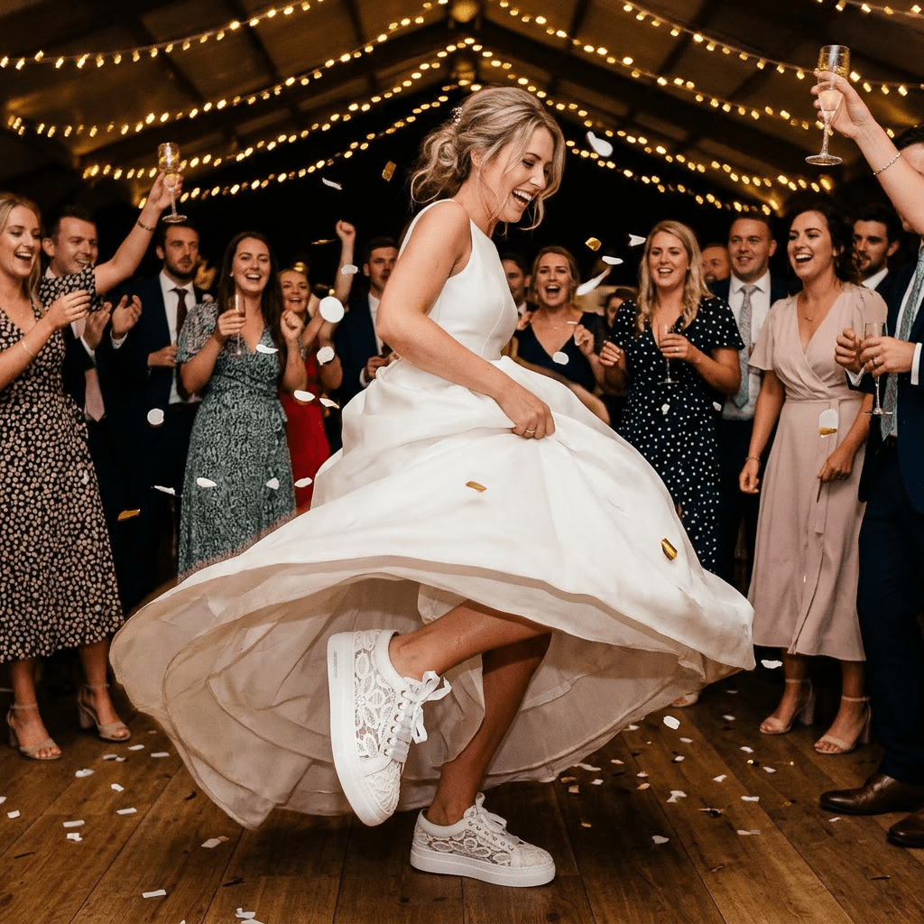 Sneakers in pizzo bianco Stokton. - TreemmeCreazioni