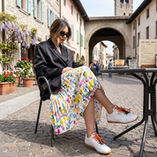 Sneakers in vitello bianco anticato con doppio laccio. - TreemmeCreazioni