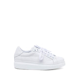 Sneakers in vitello bianco fondo volume.
