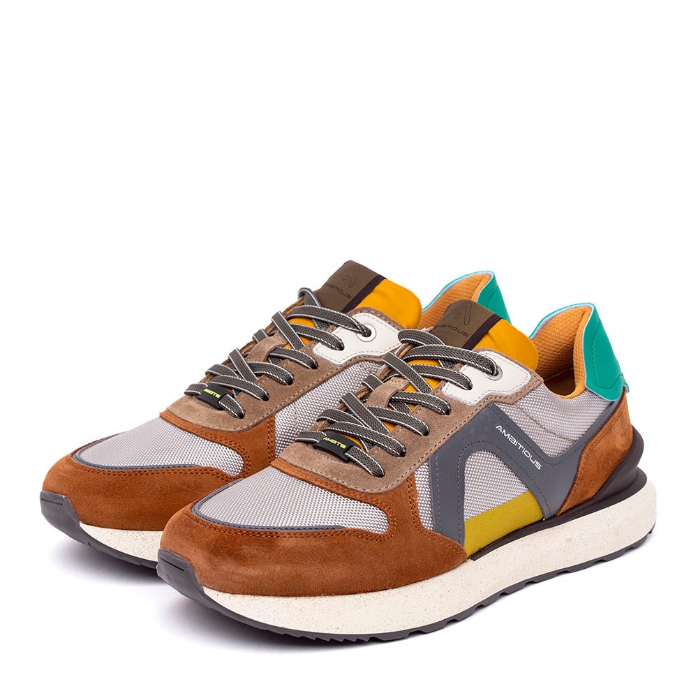 Sneakers uomo Ambitious in camoscio cuoio. - TreemmeCreazioni