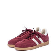 Sneakers uomo in camoscio rasato rosso rubino - TreemmeCreazioni