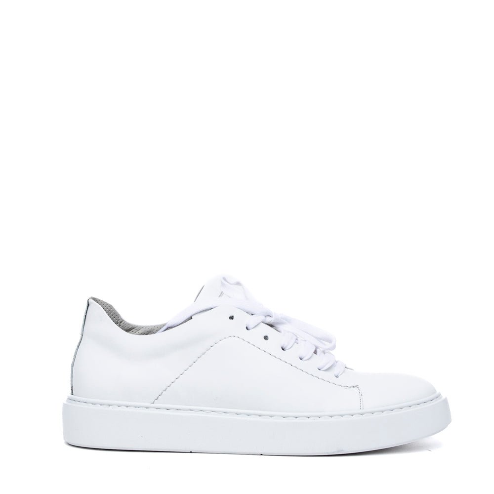 Sneakers uomo in pelle bianca - TreemmeCreazioni