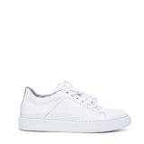 Sneakers uomo in pelle bianca