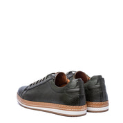 Sneakers uomo in pelle traforata verde bosco - TreemmeCreazioni