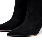 Stivale alto in camoscio con tacco. - TreemmeCreazioni