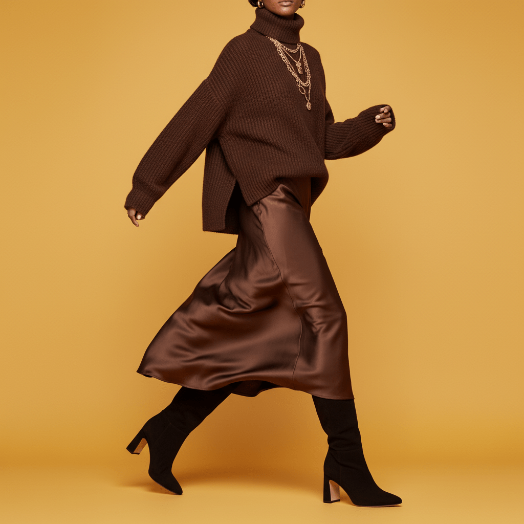 Stivale alto in pelle scamosciata con tacco. - TreemmeCreazioni