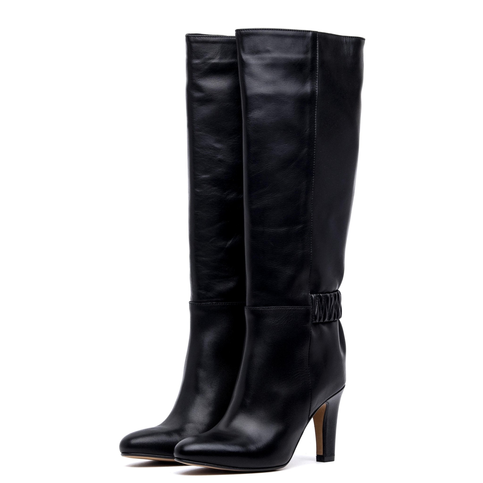 Stivale alto in vitello con gambale a tubo. - TreemmeCreazioni