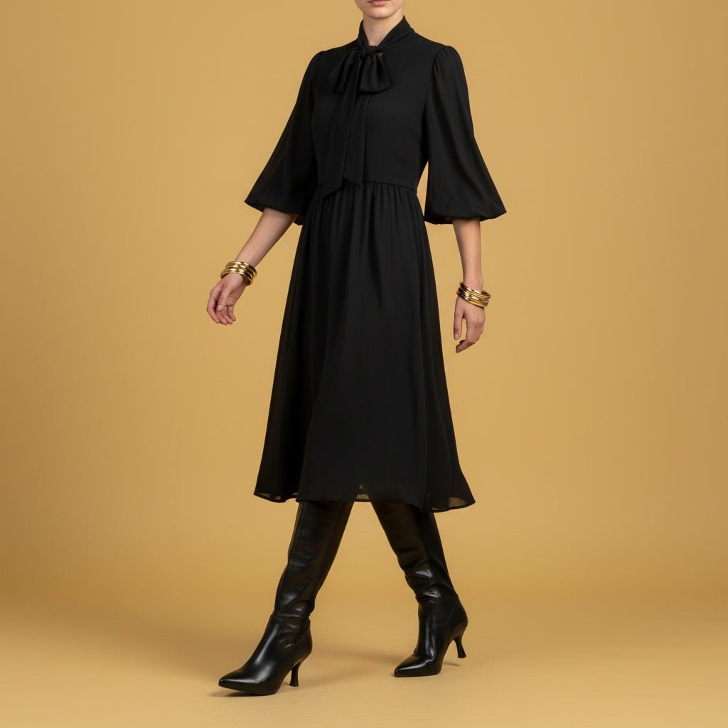 Stivale alto in vitello e gambale elasticizzato. - TreemmeCreazioni