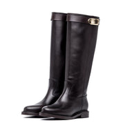 Stivale cavallerizzo in vitello marrone cioccolato. - TreemmeCreazioni