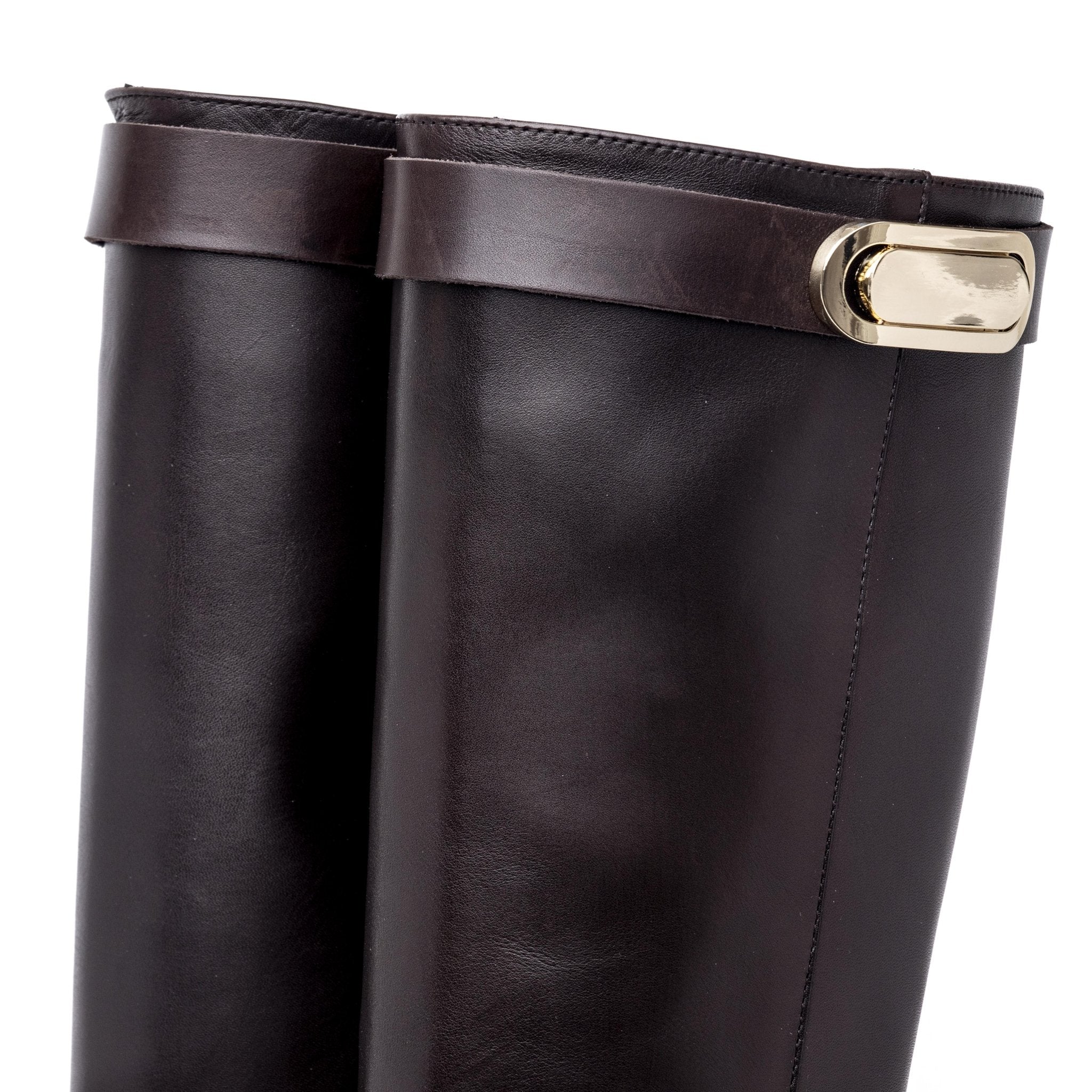 Stivale cavallerizzo in vitello marrone cioccolato. - TreemmeCreazioni