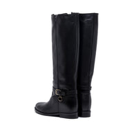 Stivale cavallerizzo in vitello nero con rialzo. - TreemmeCreazioni