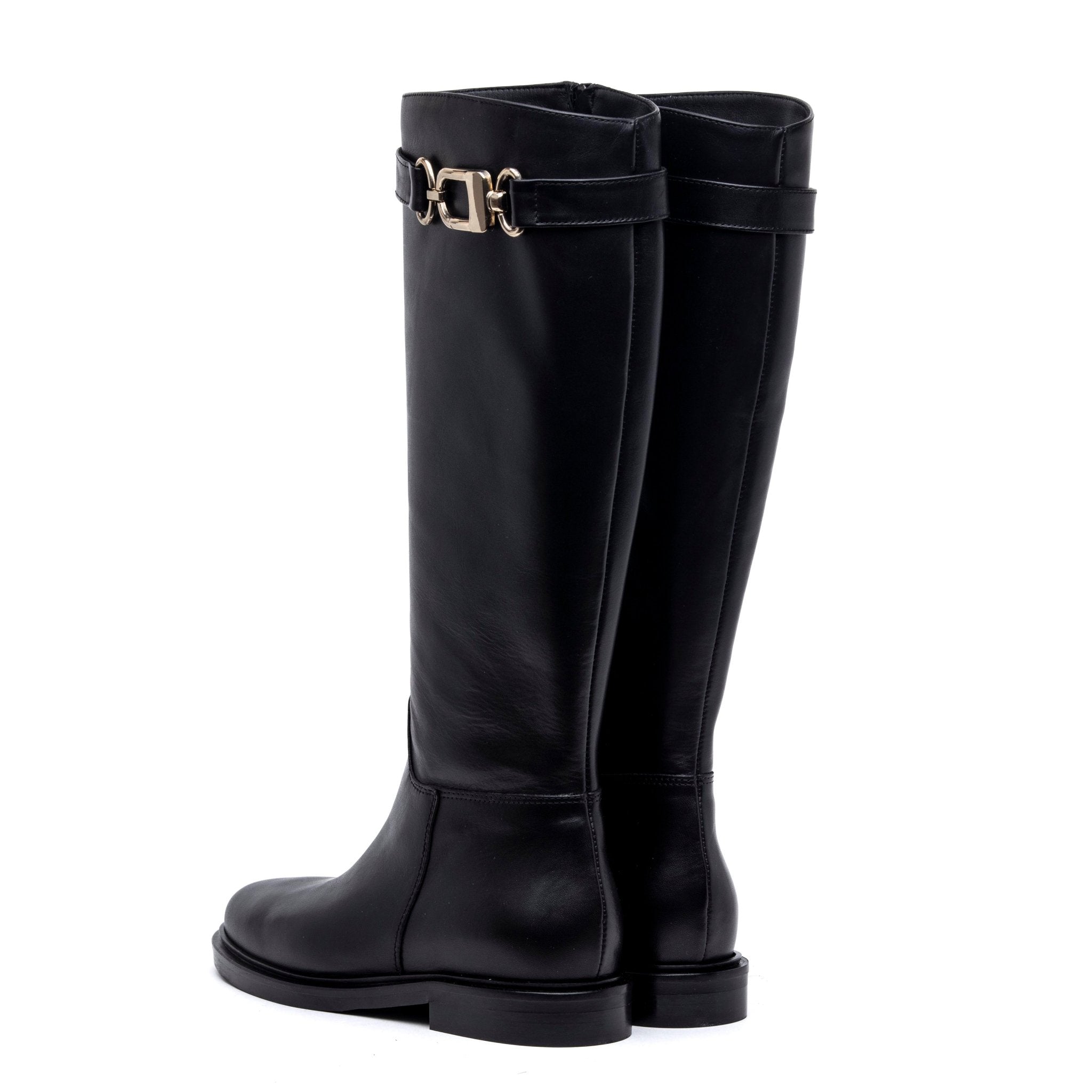 Stivale cavallerizzo in vitello nero. - TreemmeCreazioni