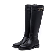 Stivale cavallerizzo in vitello nero. - TreemmeCreazioni