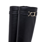 Stivale cavallerizzo in vitello nero. - TreemmeCreazioni