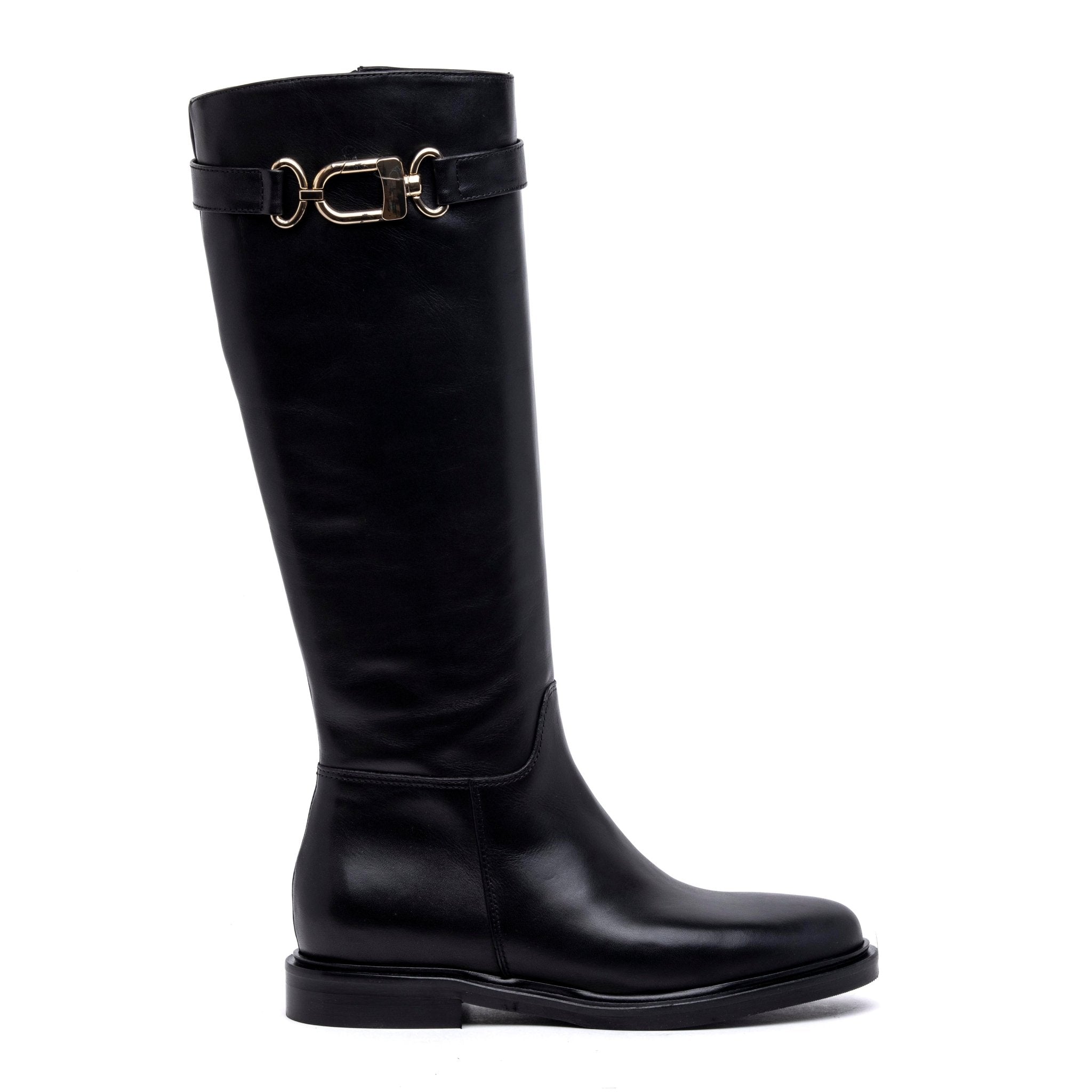 Stivale cavallerizzo in vitello nero. - TreemmeCreazioni