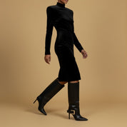 Stivale con gambale a tubo e tacco stiletto. - TreemmeCreazioni