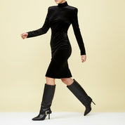 Stivale con gambale a tubo e tacco stiletto. - TreemmeCreazioni