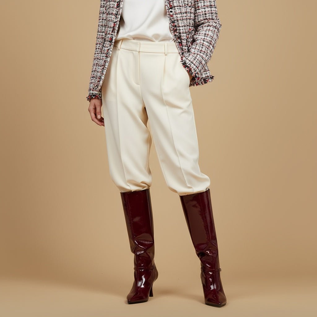 Stivale con tacco in naplak rosso rubino. - TreemmeCreazioni