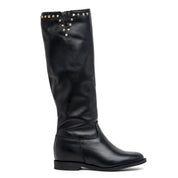 Stivale in vitello nero con borchie. - TreemmeCreazioni