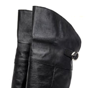 Stivale in vitello nero sopra ginocchio. - TreemmeCreazioni