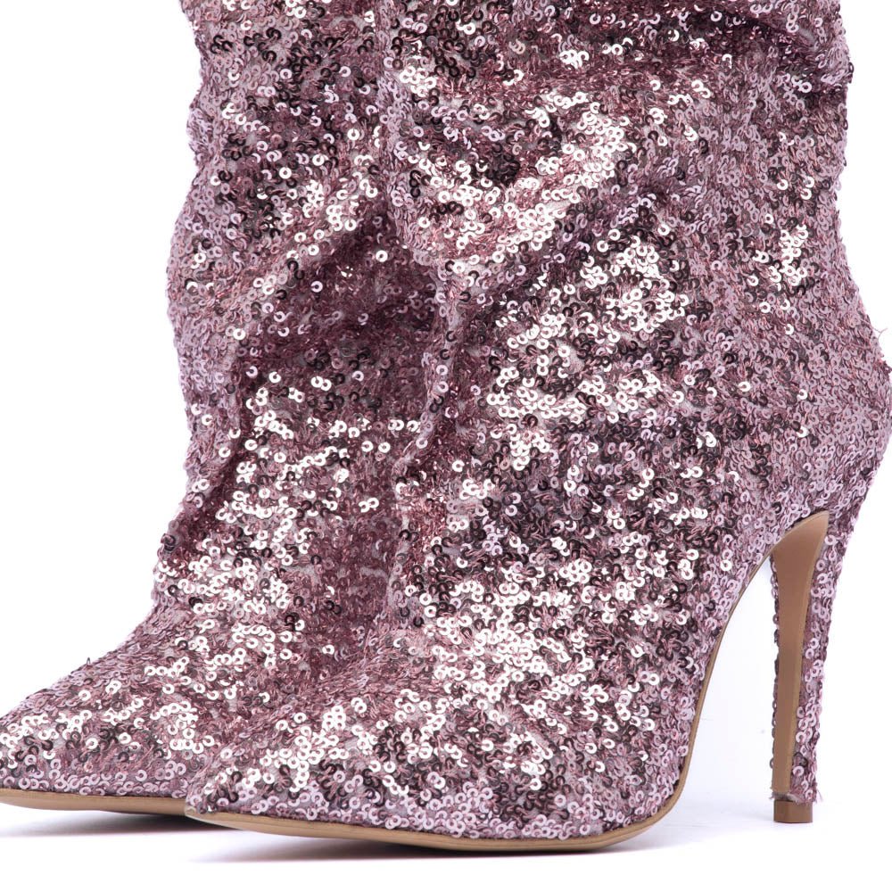Stivale Madonna in micro paillettes rosa - TreemmeCreazioni