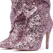 Stivale Madonna in micro paillettes rosa - TreemmeCreazioni