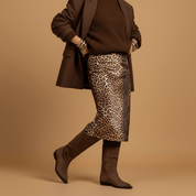 Stivale texano in camoscio velour nocciola. - TreemmeCreazioni