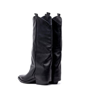 Stivale texano in vitello nero. - TreemmeCreazioni