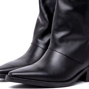 Stivale texano in vitello nero. - TreemmeCreazioni