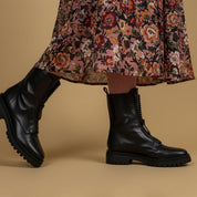 Stivaletto anfibio in vitello con maxi cerniera. - TreemmeCreazioni