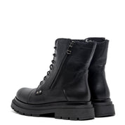 Stivaletto anfibio in vitello nero. - TreemmeCreazioni